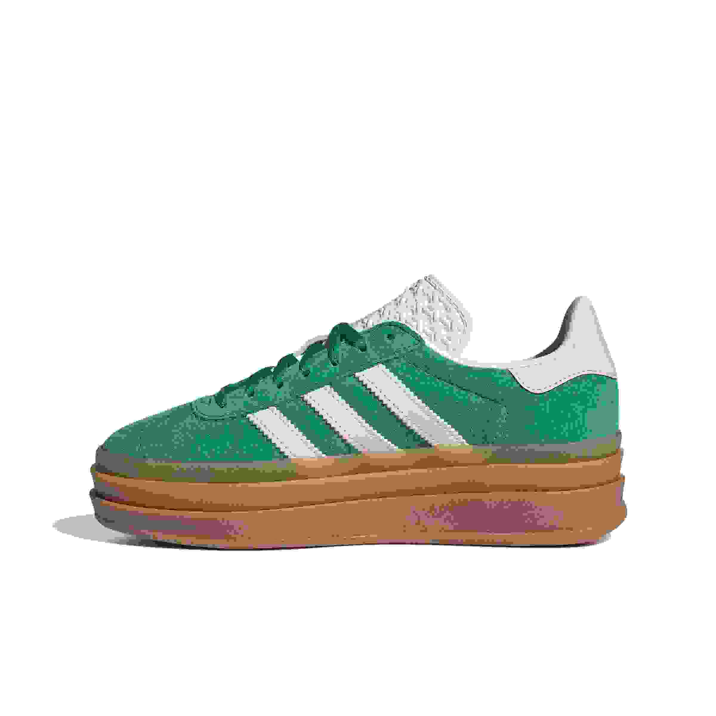adidas Originals Gazelle Bold Grade School Girls' "Bold Green/Ftwr White/Gold Metallic" Shoe